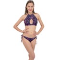 Fun Spooky Cute Ghosts Adoxali Halloween Cross Front Halter Bikini Set View1