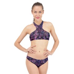 Fun Spooky Cute Ghosts Adoxali Halloween High Neck Bikini Set