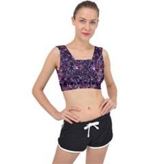 Fun Spooky Cute Ghosts Adoxali Halloween V-Back Sports Bra