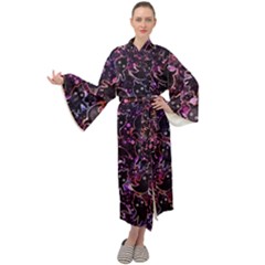 Fun Spooky Cute Ghosts Adoxali Halloween Maxi Velvet Kimono