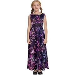 Fun Spooky Cute Ghosts Adoxali Halloween Kids  Satin Sleeveless Maxi Dress