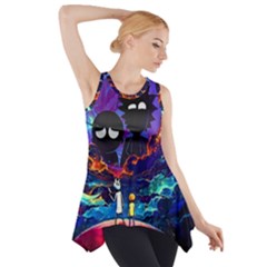 Rick And Morty In Outer Space Side Drop Tank Tunic by Salman4z