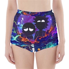 Rick And Morty In Outer Space High-waisted Bikini Bottoms by Salman4z