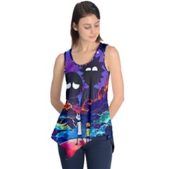 Rick And Morty In Outer Space Sleeveless Tunic by Salman4z