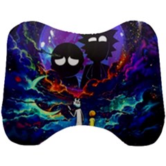 Rick And Morty In Outer Space Head Support Cushion by Salman4z