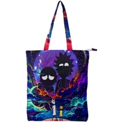 Rick And Morty In Outer Space Double Zip Up Tote Bag by Salman4z