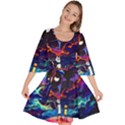 Rick And Morty In Outer Space Velour Kimono Dress View1