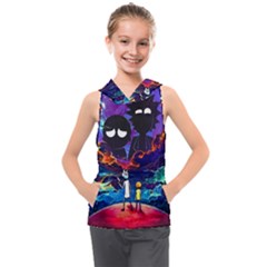 Rick And Morty In Outer Space Kids  Sleeveless Hoodie by Salman4z