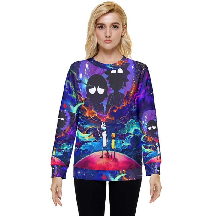 Rick And Morty In Outer Space Hidden Pocket Sweatshirt