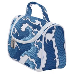 Waves Aesthetics Illustration Japanese Satchel Handbag