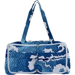 Waves Aesthetics Illustration Japanese Multi Function Bag