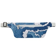 Waves Aesthetics Illustration Japanese Active Waist Bag