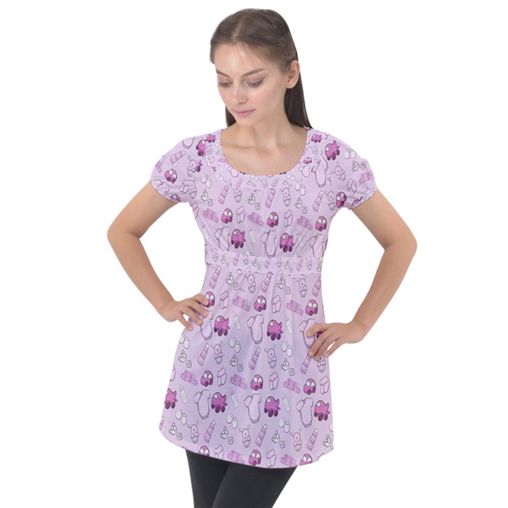 Baby Toys Puff Sleeve Tunic Top