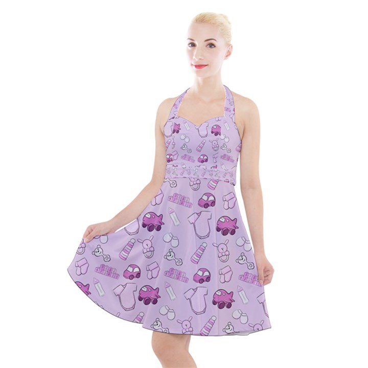 Baby Toys Halter Party Swing Dress 