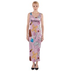 Medical Fitted Maxi Dress by SychEva