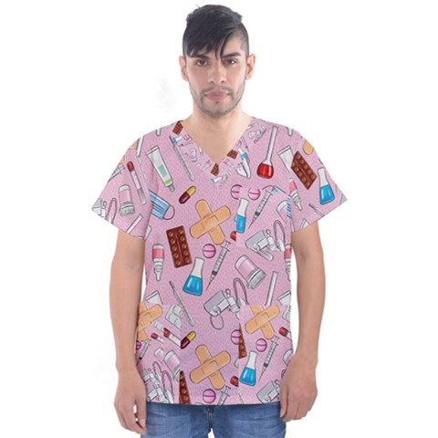 Medical Men s V-neck Scrub Top by SychEva