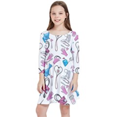 Medicine Kids  Quarter Sleeve Skater Dress by SychEva