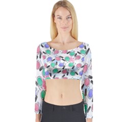 Nail Polish Long Sleeve Crop Top by SychEva