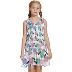 Nail Polish Kids  Sleeveless Tiered Mini Dress by SychEva