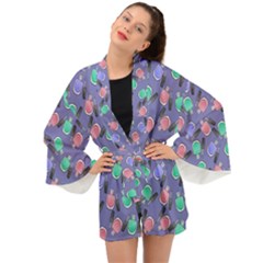 Nail Polish Long Sleeve Kimono by SychEva