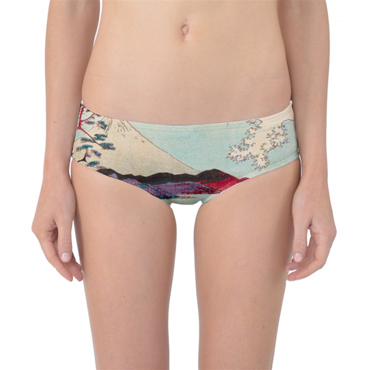 Wave Japanese Mount Fuji Woodblock Print Ocean Classic Bikini Bottoms