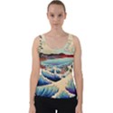 Wave Japanese Mount Fuji Woodblock Print Ocean Velvet Tank Top View1