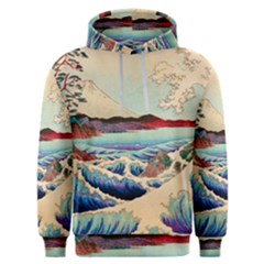 Wave Japanese Mount Fuji Woodblock Print Ocean Men s Overhead Hoodie