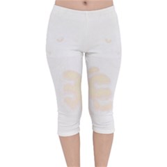 Boxing Cat Velvet Capri Leggings  by JayEdden