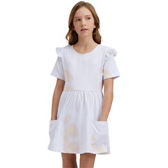 Boxing Cat Kids  Frilly Sleeves Pocket Dress by JayEdden