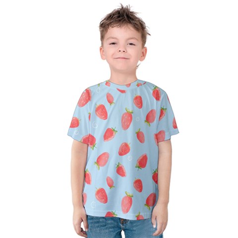 Strawberry Kids  Cotton Tee by SychEva