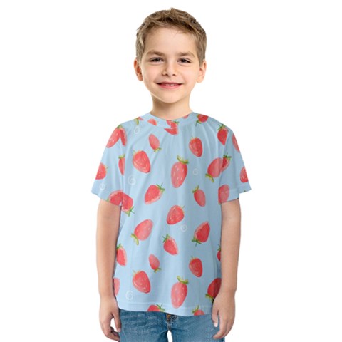 Strawberry Kids  Sport Mesh Tee by SychEva