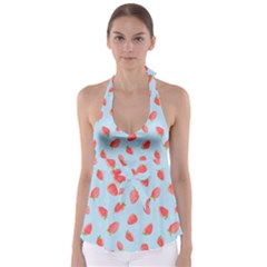 Strawberry Babydoll Tankini Top by SychEva