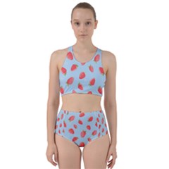 Strawberry Racer Back Bikini Set by SychEva