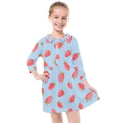 Strawberry Kids  Quarter Sleeve Shirt Dress by SychEva