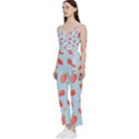 Strawberry V-Neck Spaghetti Strap Tie Front Jumpsuit View2