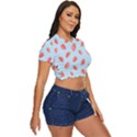 Strawberry Side Button Cropped Tee View3