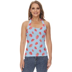 Strawberry Basic Halter Top by SychEva