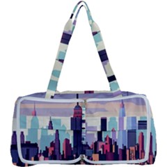 New York Skyline Cityscape Nyc New York City Landmark Multi Function Bag by Jancukart