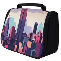 New York Skyline Cityscape Nyc New York City Landmark Full Print Travel Pouch (big) by Jancukart