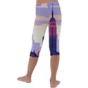 New York Skyline Cityscape Nyc New York City Landmark Kids  Lightweight Velour Capri Leggings  View4