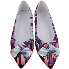 New York Skyline Cityscape Nyc New York City Landmark Women s Bow Heels