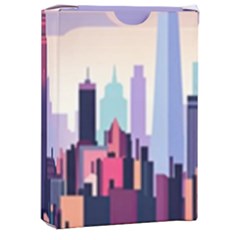 New York Skyline Cityscape Nyc New York City Landmark Playing Cards Single Design (rectangle) With Custom Box by Jancukart