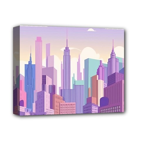 New York Skyline Cityscape Nyc New York City Deluxe Canvas 14  x 11  (Stretched)