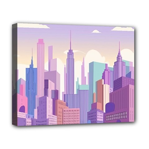 New York Skyline Cityscape Nyc New York City Deluxe Canvas 20  x 16  (Stretched)