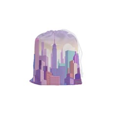 New York Skyline Cityscape Nyc New York City Drawstring Pouch (small)