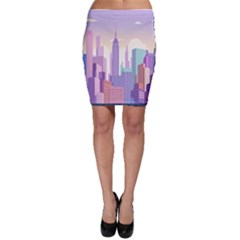 New York Skyline Cityscape Nyc New York City Bodycon Skirt