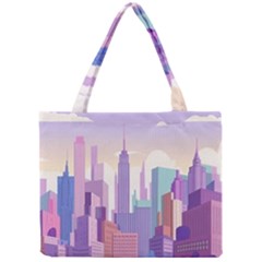 New York Skyline Cityscape Nyc New York City Mini Tote Bag by Jancukart