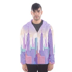 New York Skyline Cityscape Nyc New York City Men s Hooded Windbreaker