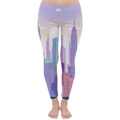 New York Skyline Cityscape Nyc New York City Classic Winter Leggings