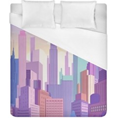 New York Skyline Cityscape Nyc New York City Duvet Cover (California King Size)